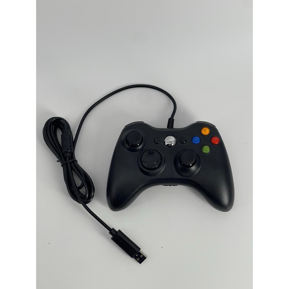 Official Black Microsoft Xbox 360 Wired USB Controller PC OEM